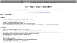 
                            6. Easy Roster Web Portal - MizziSoft - Easy Roster Kiosk Login