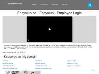 easystub.ca: Easystub - Employee Login