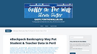 
eBackpack Bankruptcy May Put Student & Teacher Data in Peril
