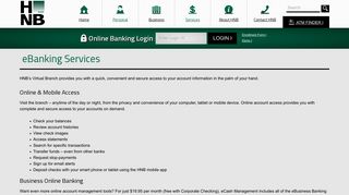 
eBanking Services - HNB Bank  
