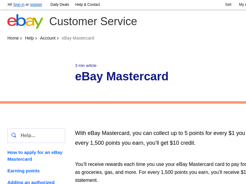 
                            5. eBay Mastercard | eBay