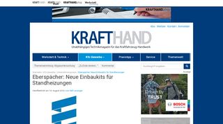 
                            8. Eberspächer: Neue Einbaukits für Standheizungen - KRAFTHAND - Eberspächer Service Portal