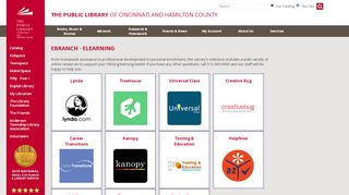 eBranch: eLearning - Public Library of Cincinnati - Cincinnati Library Portal