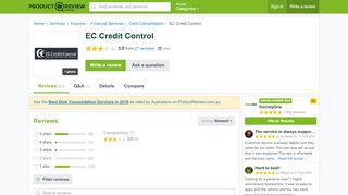 
EC Credit Control | ProductReview.com.au  
