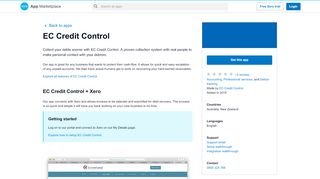 
EC Credit Control | Xero App Marketplace NZ  
