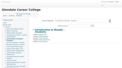eCampus: Introduction to Moodle - Glendale Career College