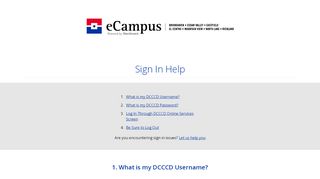 
                            2. eCampus Sign In Help - Ecampus Dcccd Portal