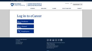 
                            1. eCareer Login - Penn State Engineering