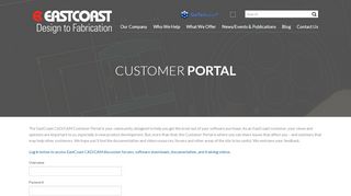 
                            1. ECCADCAM Login to Customer Portal - East Coast Portal