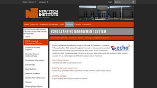
                            5. ECHO Learning Management System - New Tech Institute