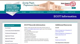 
                            7. ECOT Information - ESC of Lake Erie West - Ecot Portal