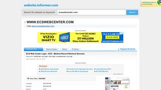 
                            2. ecswebcenter.com at WI. ECS Web Center Login - ECS ...