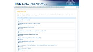 
                            8. ED Data Inventory