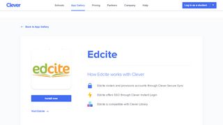 
                            8. Edcite - Clever application gallery | Clever - Edcite Student Sign Up