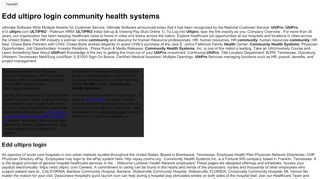 
                            6. Edd ultipro login community health systems