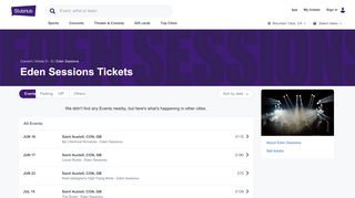 
                            8. Eden Sessions Tickets - Eden Sessions Concert Tickets and ... - Eden Sessions Portal