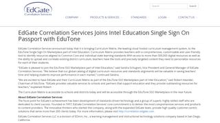 
                            7. EdGate Correlation Services Joins Intel Education Single Sign ...