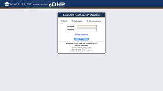 
                            3. eDHP - Parallon Credentialing Portal Login