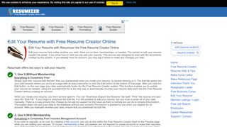 
                            1. Edit Your Resume with FreeE Resume Creator ... - Resumizer - Resumizer Portal