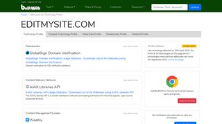 
                            5. editmysite.com Technology Profile - BuiltWith