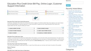 
                            4. Education Plus Credit Union Bill Pay, Online Login, Customer ...