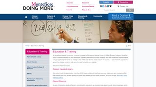 
                            3. Education & Training - Montefiore Medical Center - Montefiore E Learning Portal