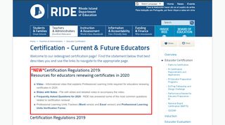
                            2. Educator Certification - Rhode Island Department of Education ... - Ri Teacher Certification Portal