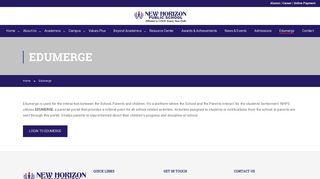 
                            3. Edumerge – New Horizon Public School - New Horizon College - Edumerge Login