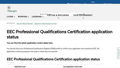 
                            7. EEC Professional Qualifications Certification application ...