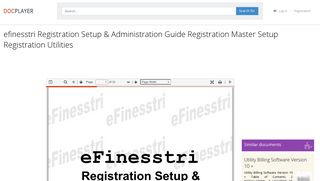 efinesstri Registration Setup & Administration Guide ... - Efinesstri Login
