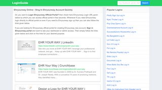 
                            3. Ehryourway log in - Ehryourway Sign in Official Login - Ehryourway Portal