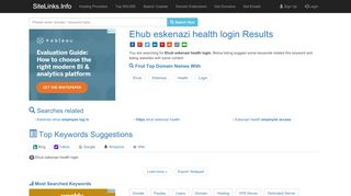 
                            7. Ehub eskenazi health login Results For Websites Listing - Eskenazi Ehub Login