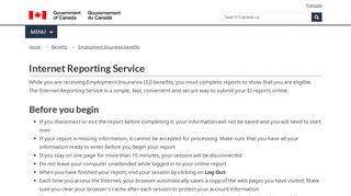 
                            4. EI Internet Reporting Service - Government of Canada - Www Canada Ca Ei Internet Reporting Login