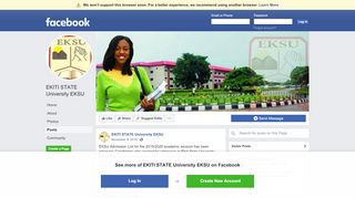 
                            6. EKITI STATE University EKSU - Posts | Facebook - Ekiti State University Portal