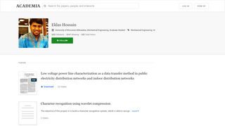 Eklas Hossain | University of Wisconsin Milwaukee ... - Eklas Login