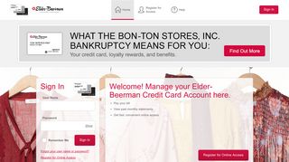 Elder-Beerman Credit Card - Manage your account - Comenity