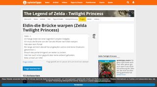 
                            8. Eldin-die Bruecke warpen: Zelda Twilight Princess - Spieletipps - Zelda Twilight Princess Portal
