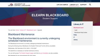 
                            6. eLearn Blackboard | Student Support | University of Central ... - UCLan - Uclan Blackboard Student Portal