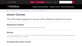 
                            6. eLearn Courses | Mohawk College - Mohawk College Portal