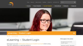 
                            7. eLearning - Student Login - TasTAFE TasTAFE - Hunter Tafe Staff Portal