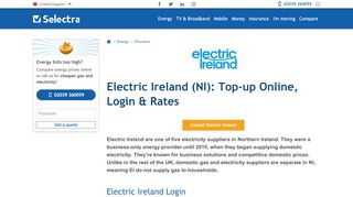 
                            8. Electric Ireland (NI): Top-up Online, Login & Rates - Selectra - Electric Ireland Ni Portal