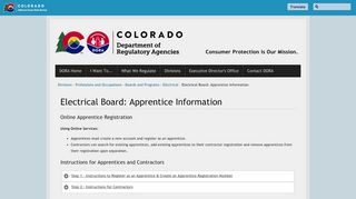 
Electrical Board: Apprentice Information | Department of ...  
