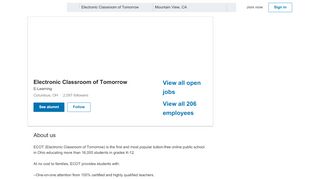 
                            4. Electronic Classroom of Tomorrow | LinkedIn - Ecot Connect Portal