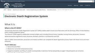 
                            1. Electronic Death Registration System - Cabinet for Health and ... - Ky Edrs Login