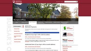 
                            4. Electronic Payments | Bursar's Office | University of Denver - Du Online Payment Without Portal