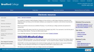 
                            6. Electronic resources | Bradford College - Bradford College Staff Portal