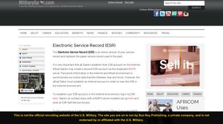 
                            5. Electronic Service Record (ESR) - MilitarySpot.com - Electronic Service Record Navy Portal