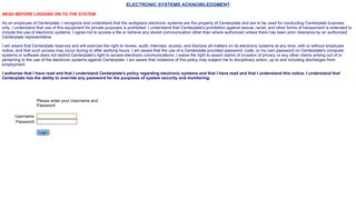 
                            2. electronic systems acknowledgment - Centerplate - Centerplate Email Portal