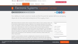 
                            5. Electronic Systems Supplier Center | BAE Systems | United States - Bae Systems Supplier Portal