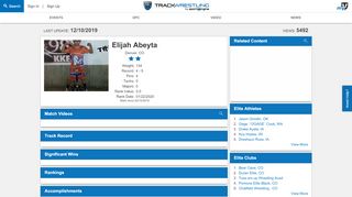 Elijah Abeyta | Trackwrestling Profile - S201 Track Wrestling Portal